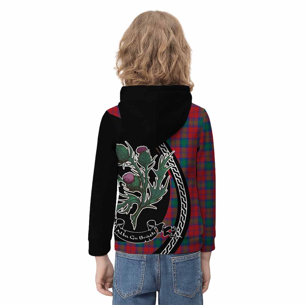 Fotheringham (Fotheringhame) Family Crest Tartan Kid Hoodie Alba Thistle Inspired - Tartan Vibes Clothing