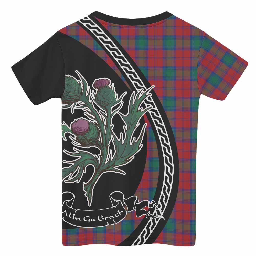 Fotheringham (Fotheringhame) Family Crest Tartan Kid T-shirt Alba Thistle Inspired - Tartan Vibes Clothing