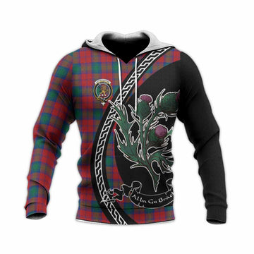 Fotheringham (Fotheringhame) Family Crest Tartan Knitted Hoodie Alba Thistle Inspired