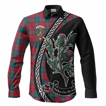 Fotheringham (Fotheringhame) Family Crest Tartan Long Sleeve Button Shirts Alba Thistle Inspired