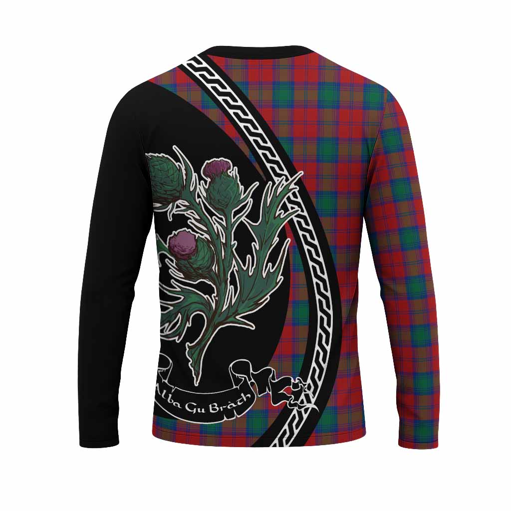 Fotheringham (Fotheringhame) Family Crest Tartan Long Sleeve T-Shirt Alba Thistle Inspired - Tartan Vibes Clothing