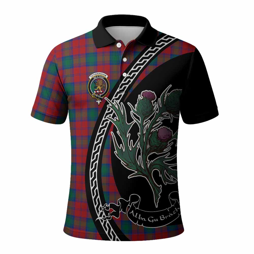 Fotheringham (Fotheringhame) Family Crest Tartan Polo Shirt Alba Thistle Inspired - Tartan Vibes Clothing