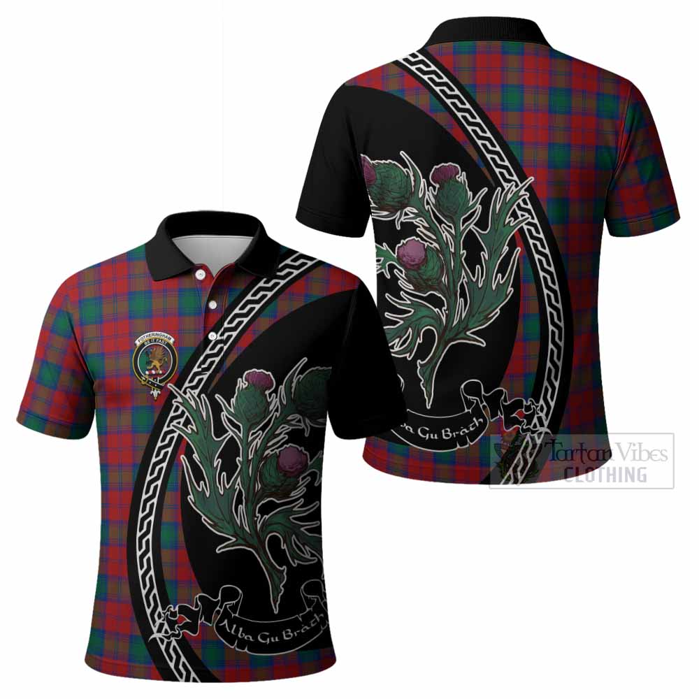 Fotheringham (Fotheringhame) Family Crest Tartan Polo Shirt Alba Thistle Inspired - Tartan Vibes Clothing