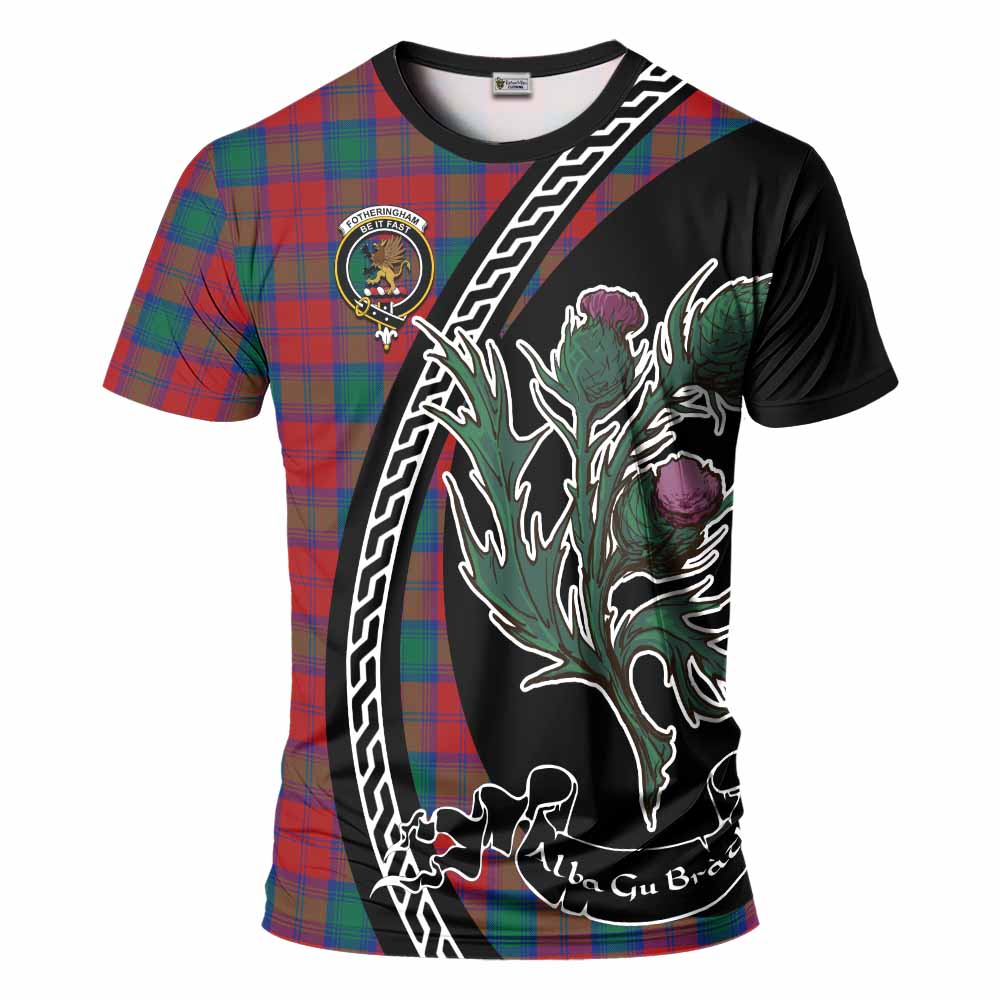 Fotheringham (Fotheringhame) Family Crest Tartan T-Shirt Alba Thistle Inspired - Tartan Vibes Clothing