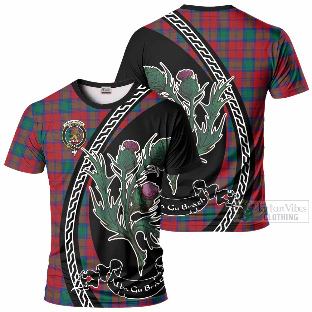 Fotheringham (Fotheringhame) Family Crest Tartan T-Shirt Alba Thistle Inspired - Tartan Vibes Clothing