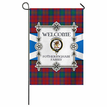 Fotheringham (Fotheringhame) Family Crest Tartan Welcome Garden Flag Saltire Harmony Style - Tartan Vibes Clothing