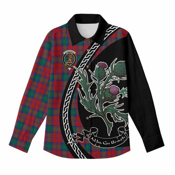 Fotheringham (Fotheringhame) Family Crest Tartan Women Casual Shirt Alba Thistle Inspired