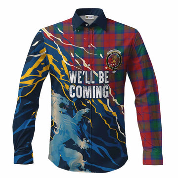 Fotheringham (Fotheringhame) Scotland Tartan Long Sleeve Button Shirts WC2026 Football - We'll Be Coming