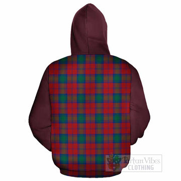 Fotheringham (Fotheringhame) Tartan Accent Cotton Hoodie with Family Crest