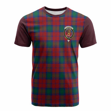 Fotheringham (Fotheringhame) Tartan Accent Cotton T-shirt with Family Crest