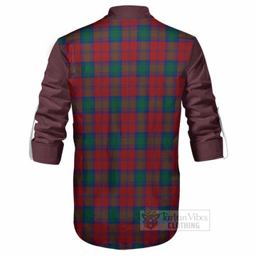 Fotheringham (Fotheringhame) Tartan Accent Ghillie Shirt with Family Crest