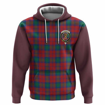 Fotheringham (Fotheringhame) Tartan Accent Hoodie with Family Crest