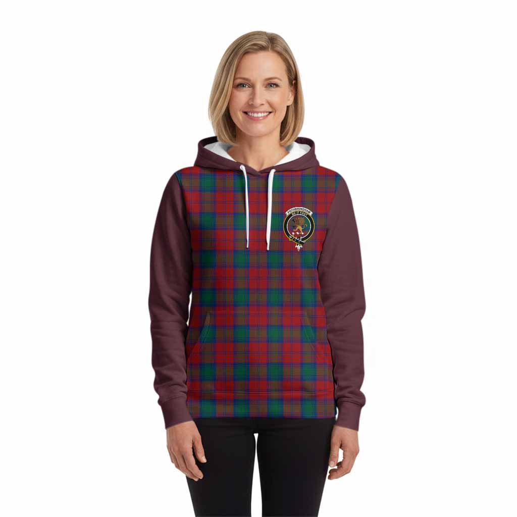 Fotheringham (Fotheringhame) Tartan Accent Hoodie with Family Crest