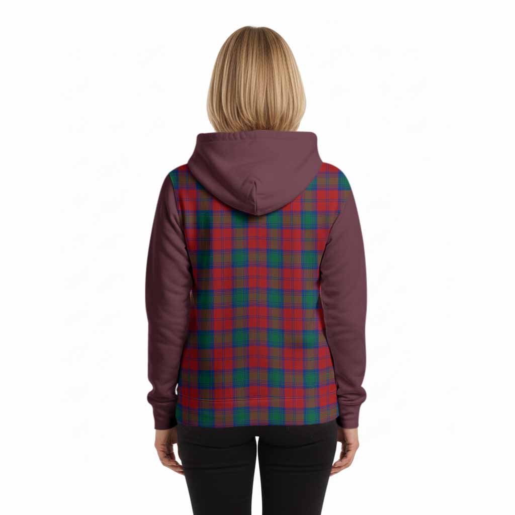 Fotheringham (Fotheringhame) Tartan Accent Hoodie with Family Crest