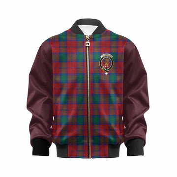 Fotheringham (Fotheringhame) Tartan Accent Kid Bomber Jacket with Family Crest