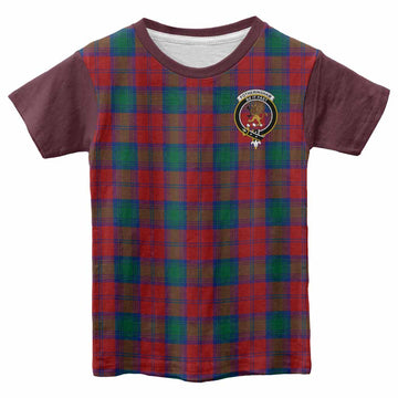 Fotheringham (Fotheringhame) Tartan Accent Kid T-shirt with Family Crest