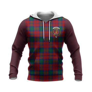 Fotheringham (Fotheringhame) Tartan Accent Knitted Hoodie with Family Crest