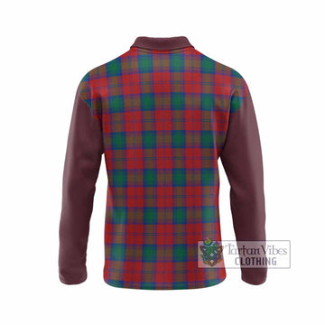 Fotheringham (Fotheringhame) Tartan Accent Long Sleeve Polo Shirt with Family Crest