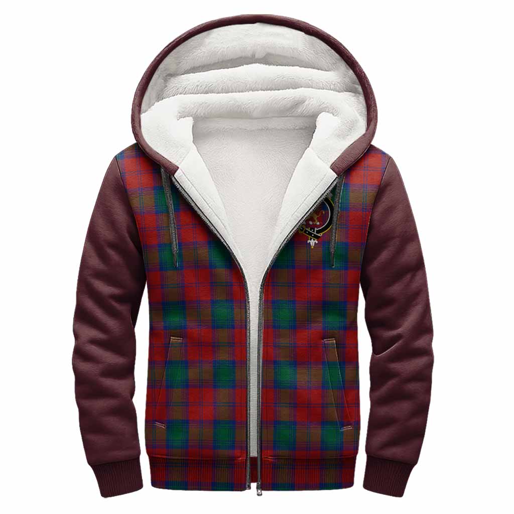Fotheringham (Fotheringhame) Tartan Accent Sherpa Hoodie with Family Crest