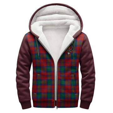 Fotheringham (Fotheringhame) Tartan Accent Sherpa Hoodie with Family Crest