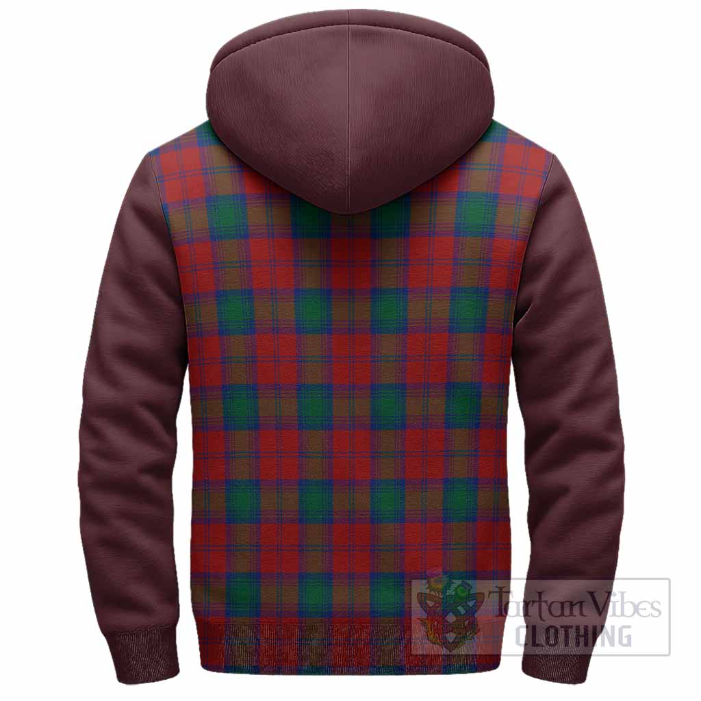 Fotheringham (Fotheringhame) Tartan Accent Sherpa Hoodie with Family Crest