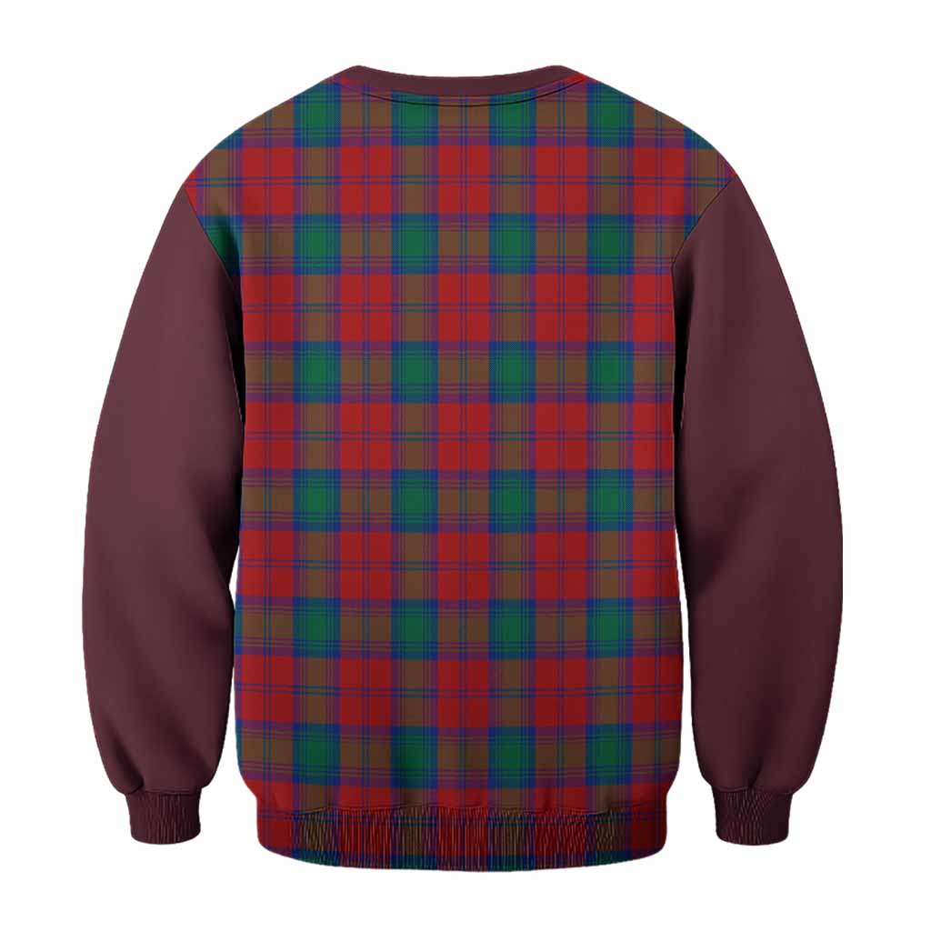 Fotheringham (Fotheringhame) Tartan Accent Sweatshirt with Family Crest