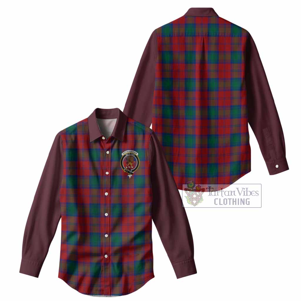 Fotheringham (Fotheringhame) Tartan Accent Women Casual Shirt with Family Crest