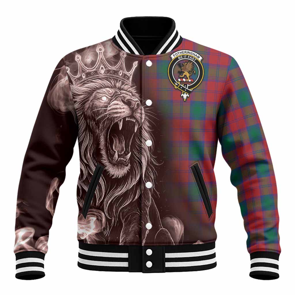 Fotheringham (Fotheringhame) Tartan Baseball Jacket Roaring Lion Heritage