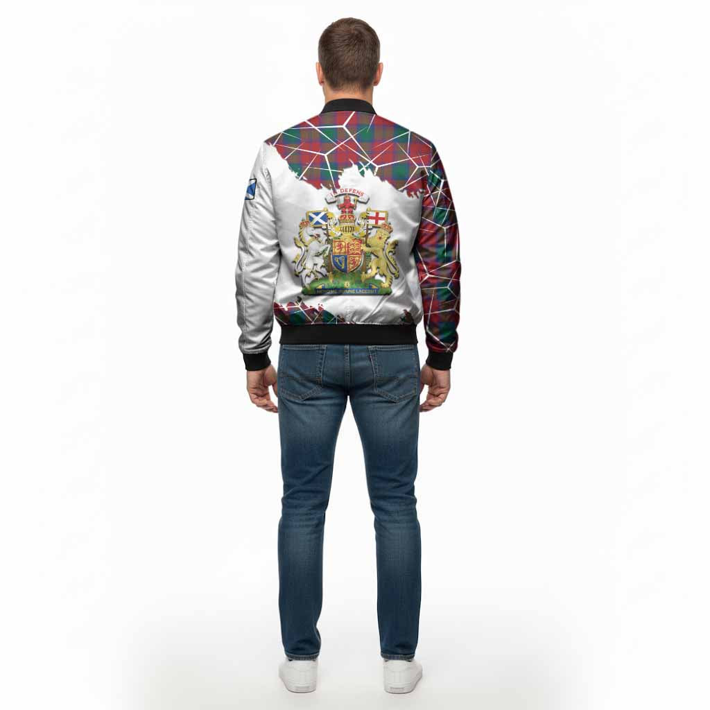 Fotheringham (Fotheringhame) Tartan Bomber Jacket with Family Crest and Lion Rampant Grunge Style