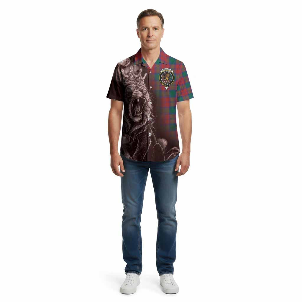 Fotheringham (Fotheringhame) Tartan Cotton Hawaiian Shirt Roaring Lion Heritage