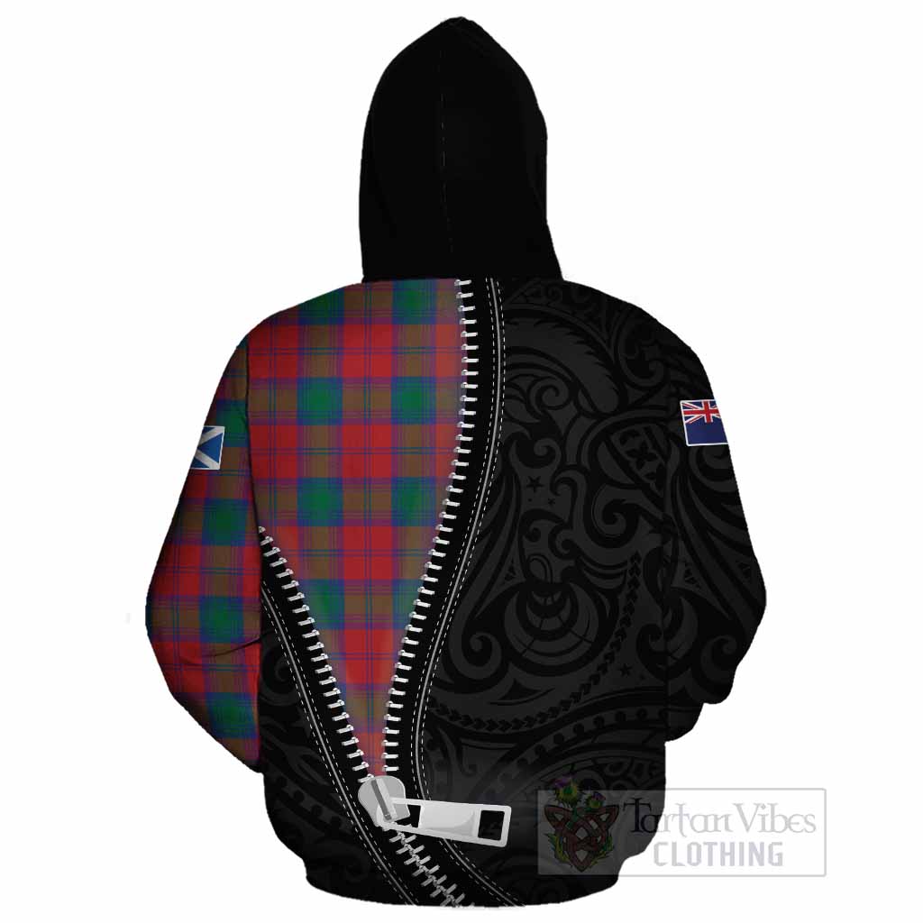 Fotheringham (Fotheringhame) Tartan Cotton Hoodie New Zealand Pattern Unique Zipper Stylized