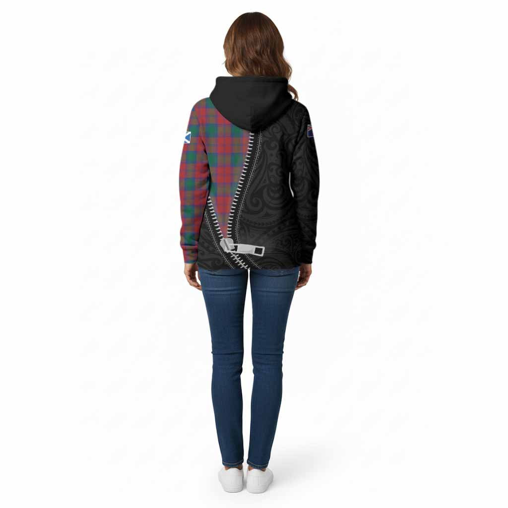 Fotheringham (Fotheringhame) Tartan Cotton Hoodie New Zealand Pattern Unique Zipper Stylized