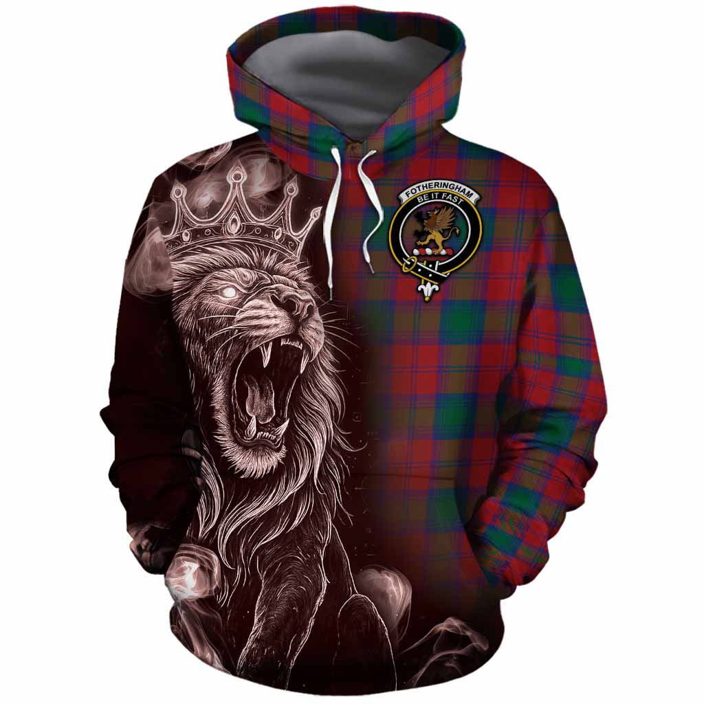 Fotheringham (Fotheringhame) Tartan Cotton Hoodie Roaring Lion Heritage