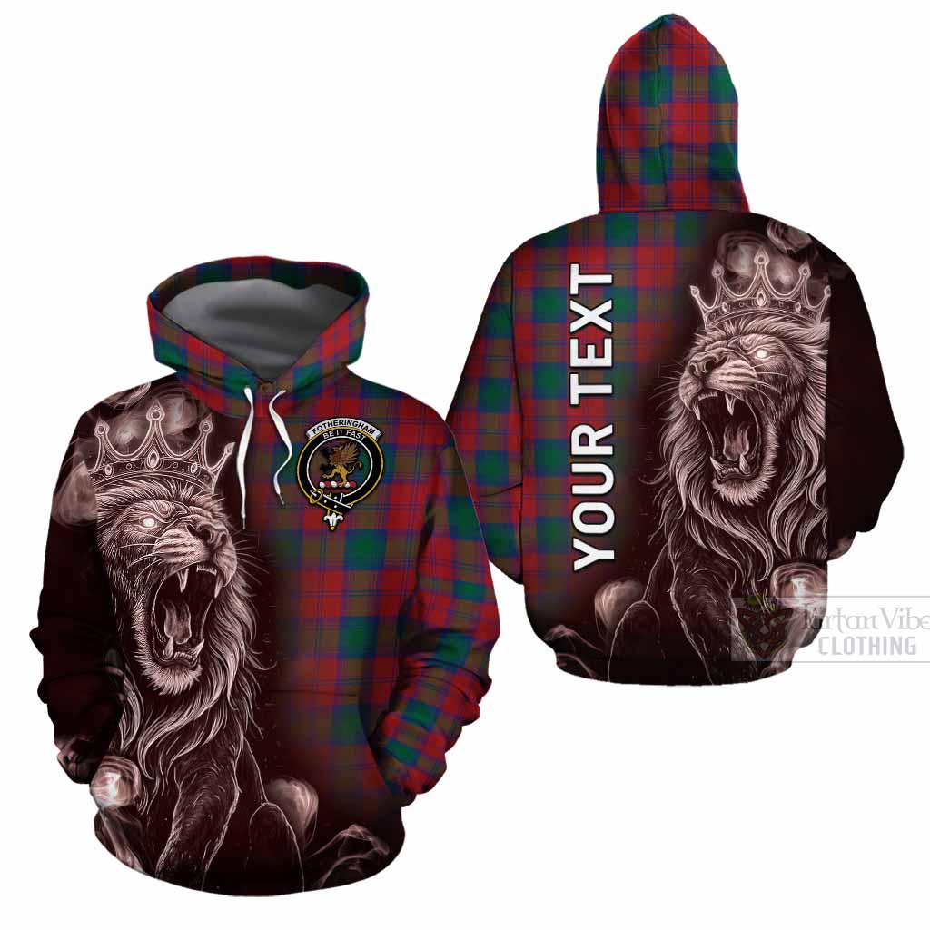 Fotheringham (Fotheringhame) Tartan Cotton Hoodie Roaring Lion Heritage