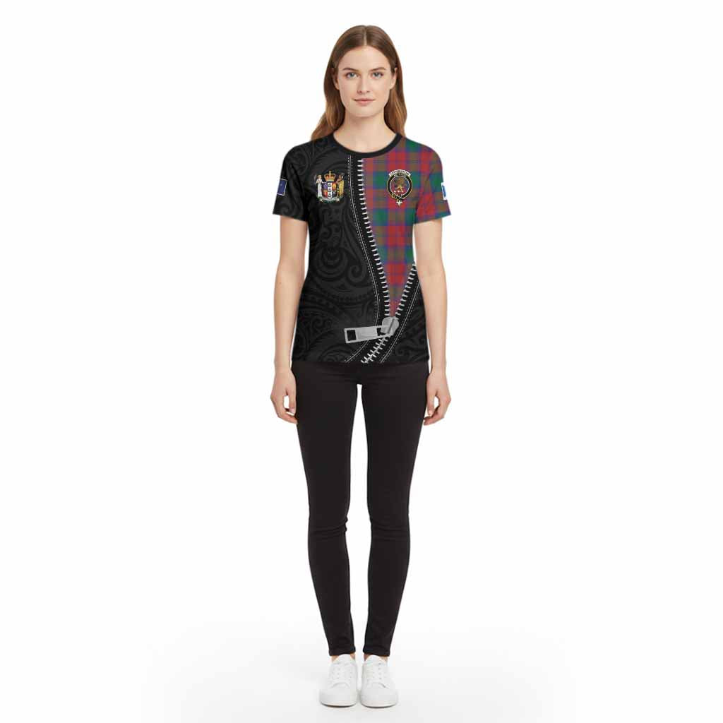 Fotheringham (Fotheringhame) Tartan Cotton T-shirt New Zealand Pattern Unique Zipper Stylized