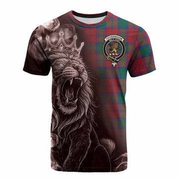 Fotheringham (Fotheringhame) Tartan Cotton T-shirt Roaring Lion Heritage