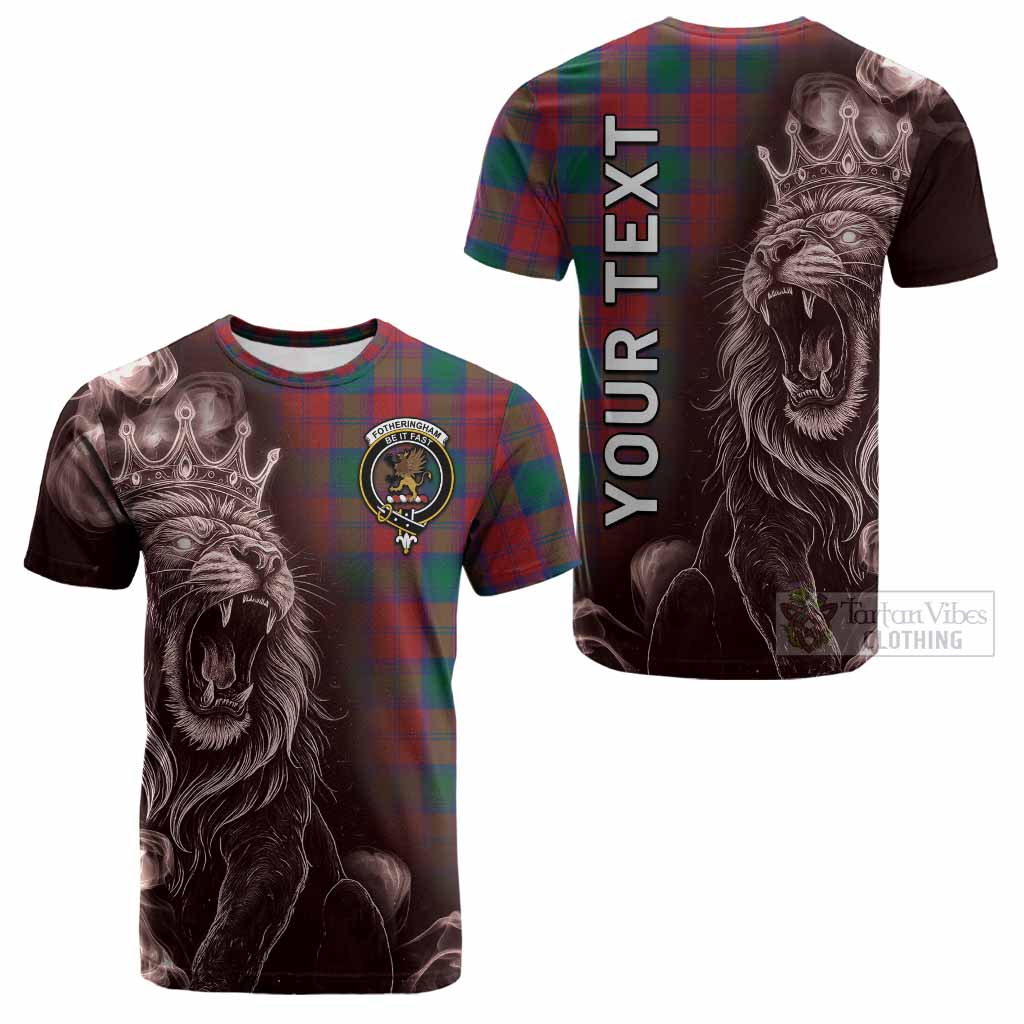 Fotheringham (Fotheringhame) Tartan Cotton T-shirt Roaring Lion Heritage