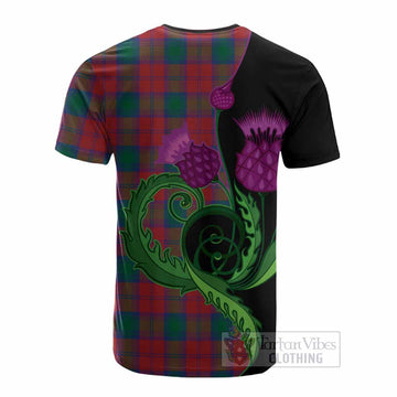 Fotheringham (Fotheringhame) Tartan Cotton T-shirt Traditional Scottish Thistle