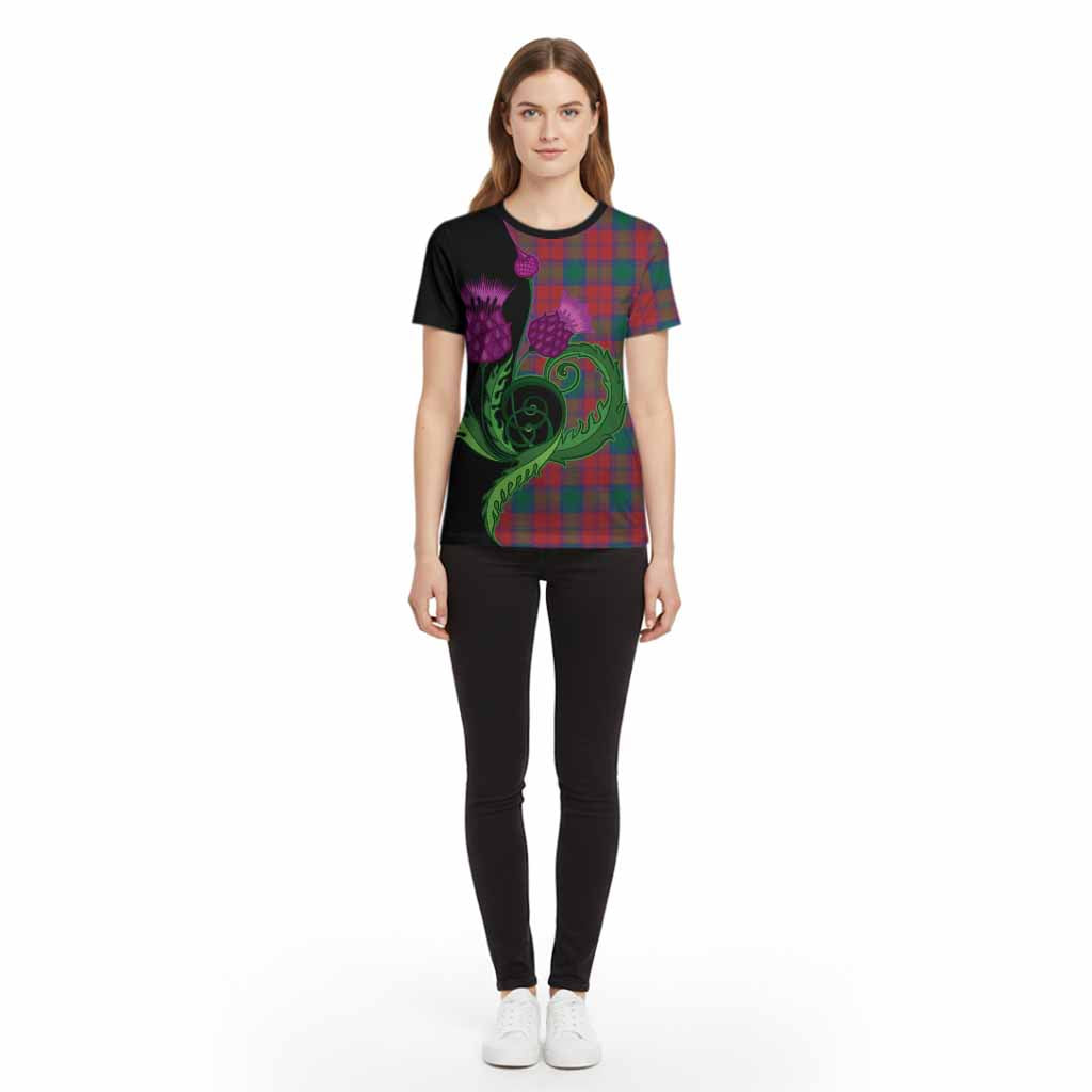 Fotheringham (Fotheringhame) Tartan Cotton T-shirt Traditional Scottish Thistle