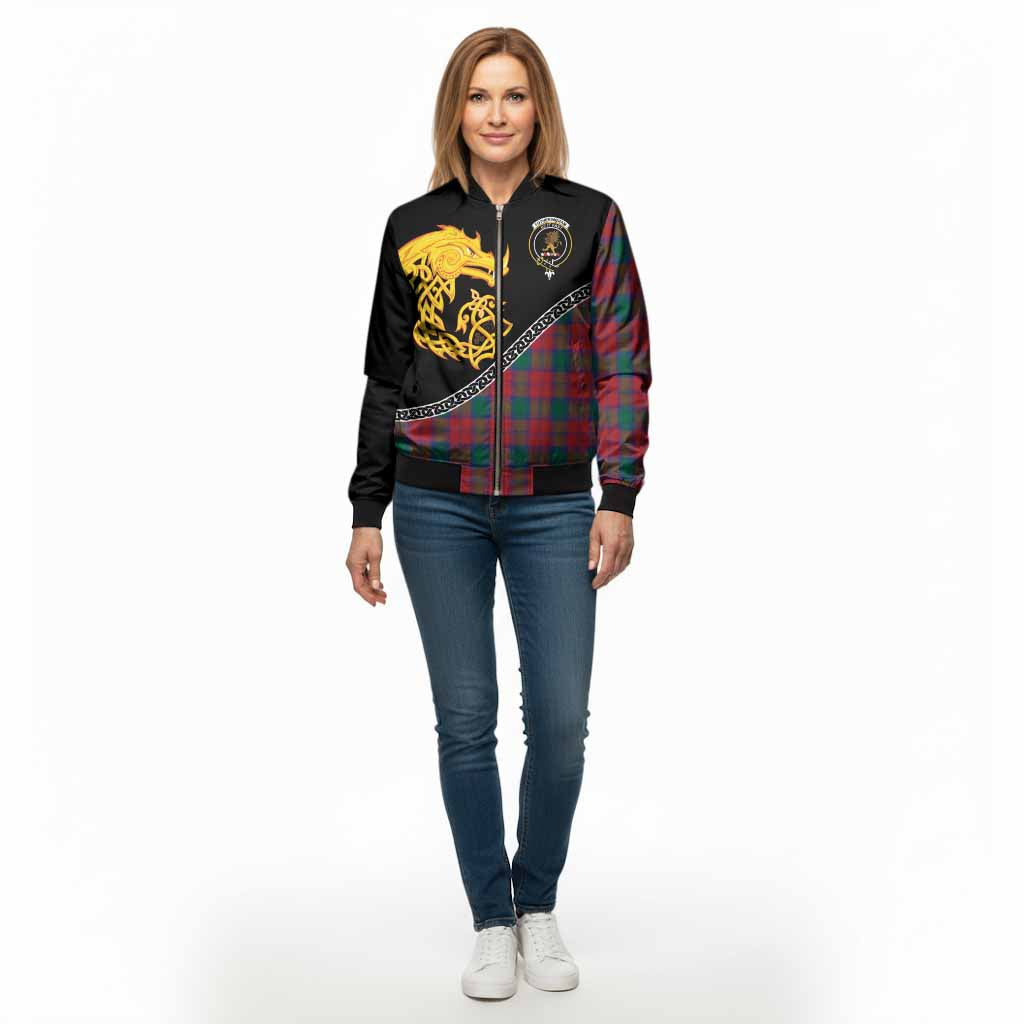 Fotheringham (Fotheringhame) Tartan Crest Bomber Jacket Legendary Dragon Knot Half Style