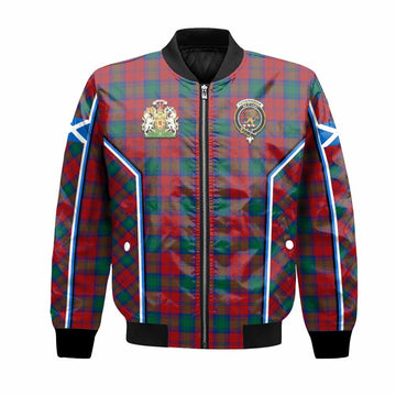 Fotheringham (Fotheringhame) Tartan Crest Bomber Jacket Scotland Coat of Arm Flag Style