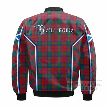 Fotheringham (Fotheringhame) Tartan Crest Bomber Jacket Scotland Coat of Arm Flag Style