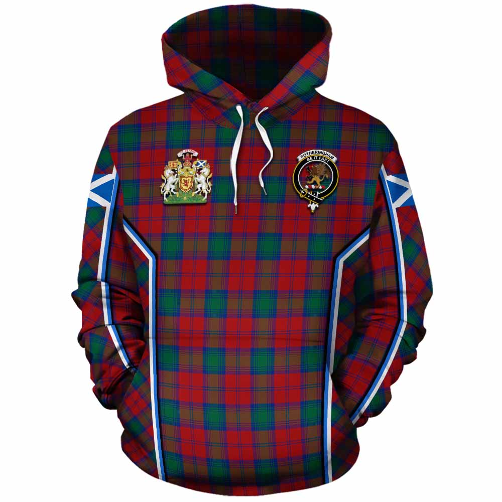 Fotheringham (Fotheringhame) Tartan Crest Cotton Hoodie Scotland Coat of Arm Flag Style - Tartan Vibes Clothing