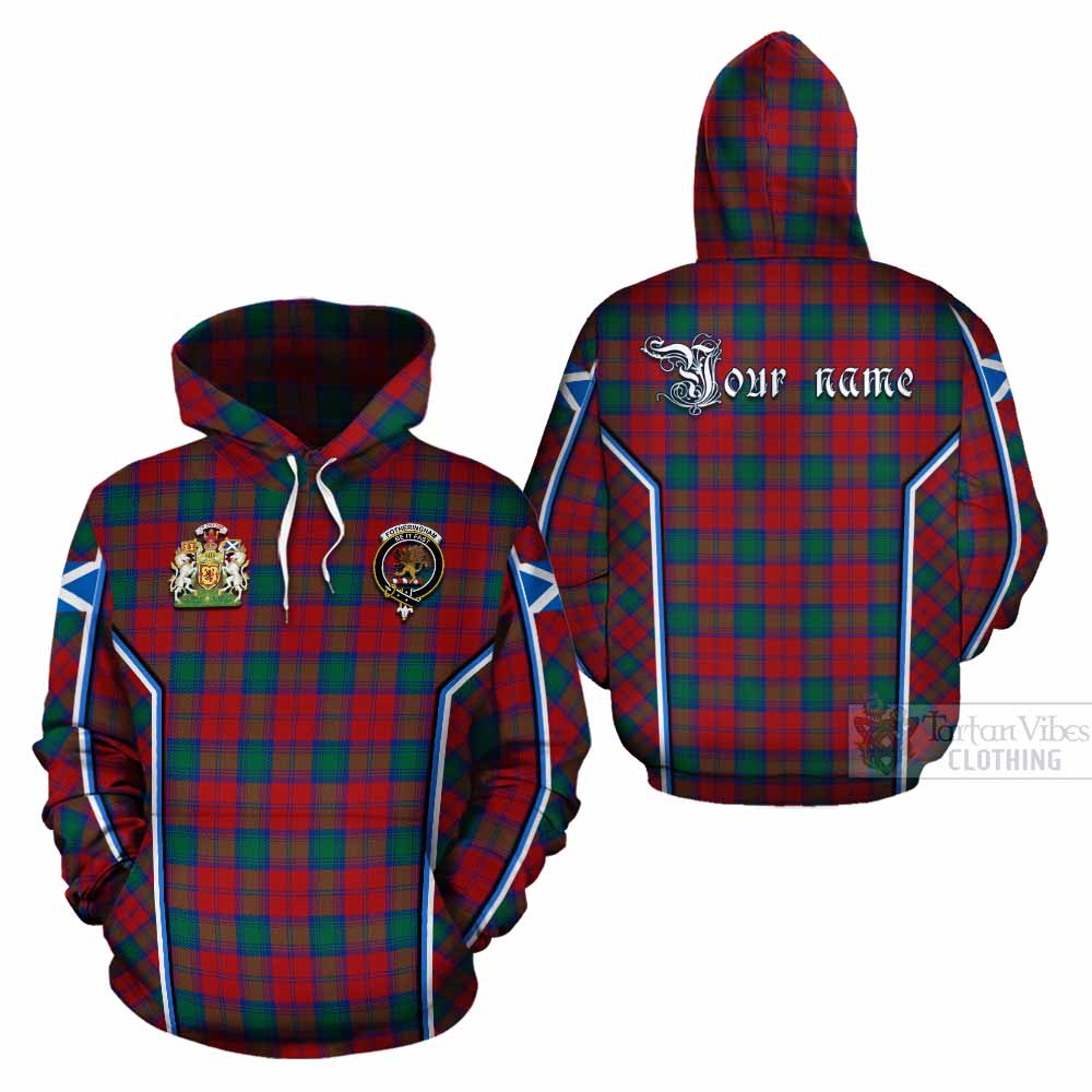 Fotheringham (Fotheringhame) Tartan Crest Cotton Hoodie Scotland Coat of Arm Flag Style - Tartan Vibes Clothing