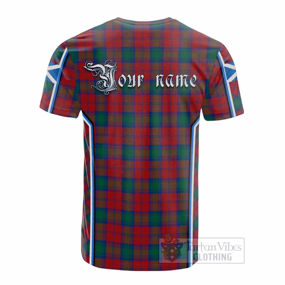 Fotheringham (Fotheringhame) Tartan Crest Cotton T-shirt Scotland Coat of Arm Flag Style - Tartan Vibes Clothing