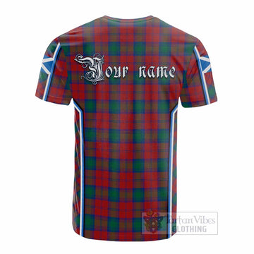 Fotheringham (Fotheringhame) Tartan Crest Cotton T-shirt Scotland Coat of Arm Flag Style - Tartan Vibes Clothing