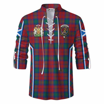 Fotheringham (Fotheringhame) Tartan Crest Ghillie Kilt Shirt Scotland Coat of Arm Flag Style