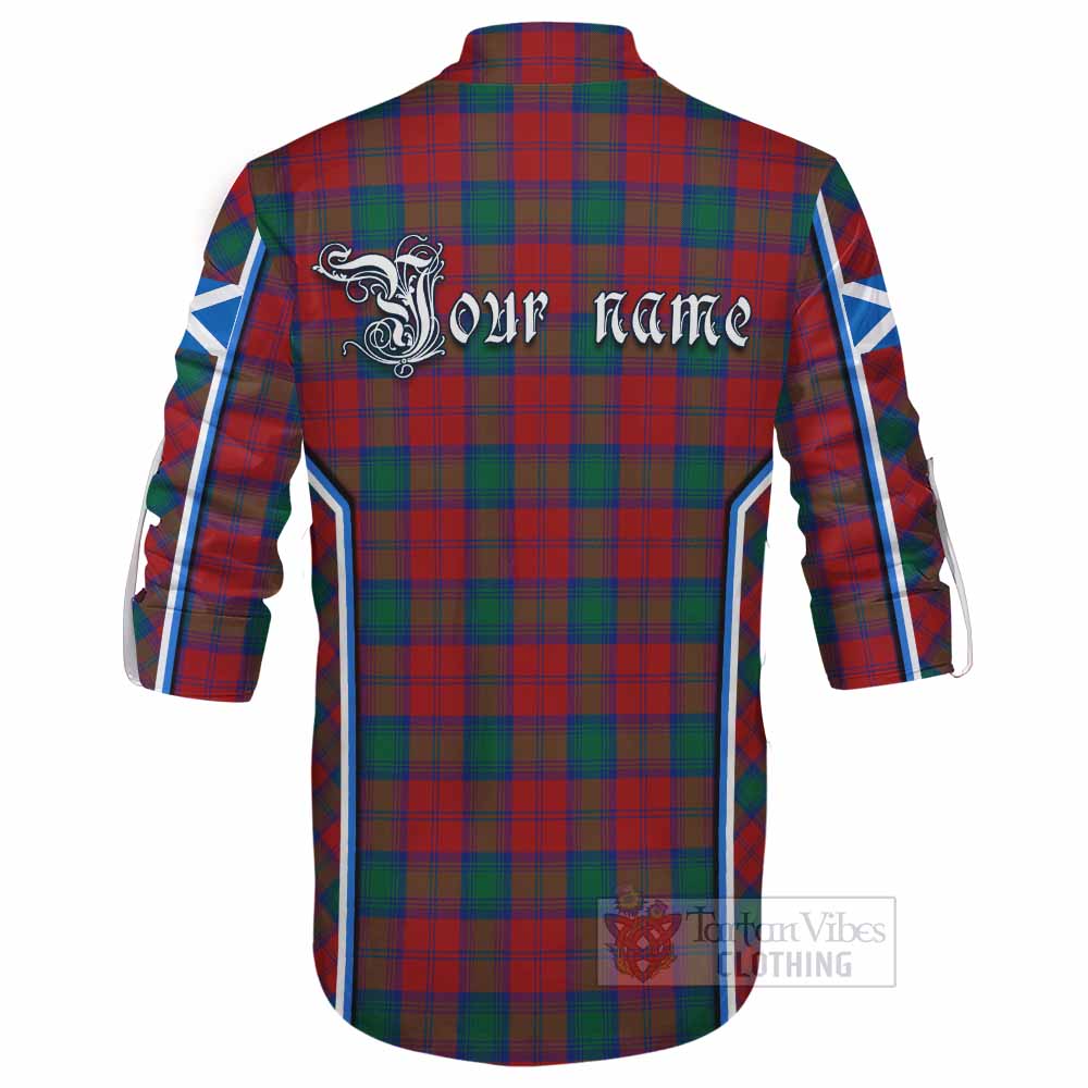 Fotheringham (Fotheringhame) Tartan Crest Ghillie Kilt Shirt Scotland Coat of Arm Flag Style - Tartan Vibes Clothing