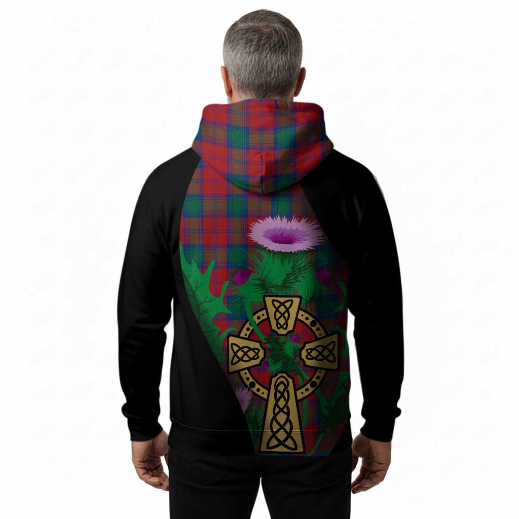 Fotheringham (Fotheringhame) Tartan Crest Hoodie Celtic Cross Thistle Flowers