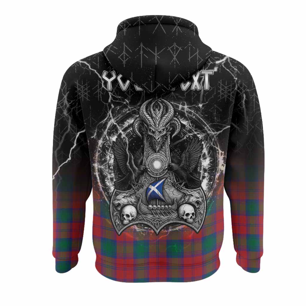 Fotheringham (Fotheringhame) Tartan Crest Hoodie Celtic Odin's Raven Legacy